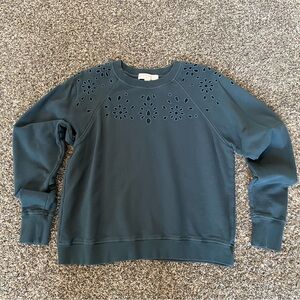 Spiritual Gangster Blue Eyelet Sweatshirt